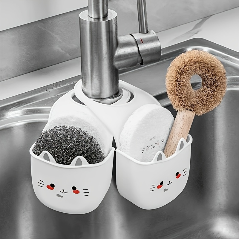 Silicone Tap Washer - 만화 고양이 바구니형 부드러운 버클 수도꼭지