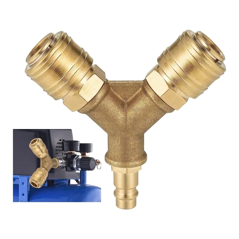 업그레이드된 압축 공기 분배기 2방향(2개 커플링 포함 - Compression Fitting Brass 리뷰 및 가격