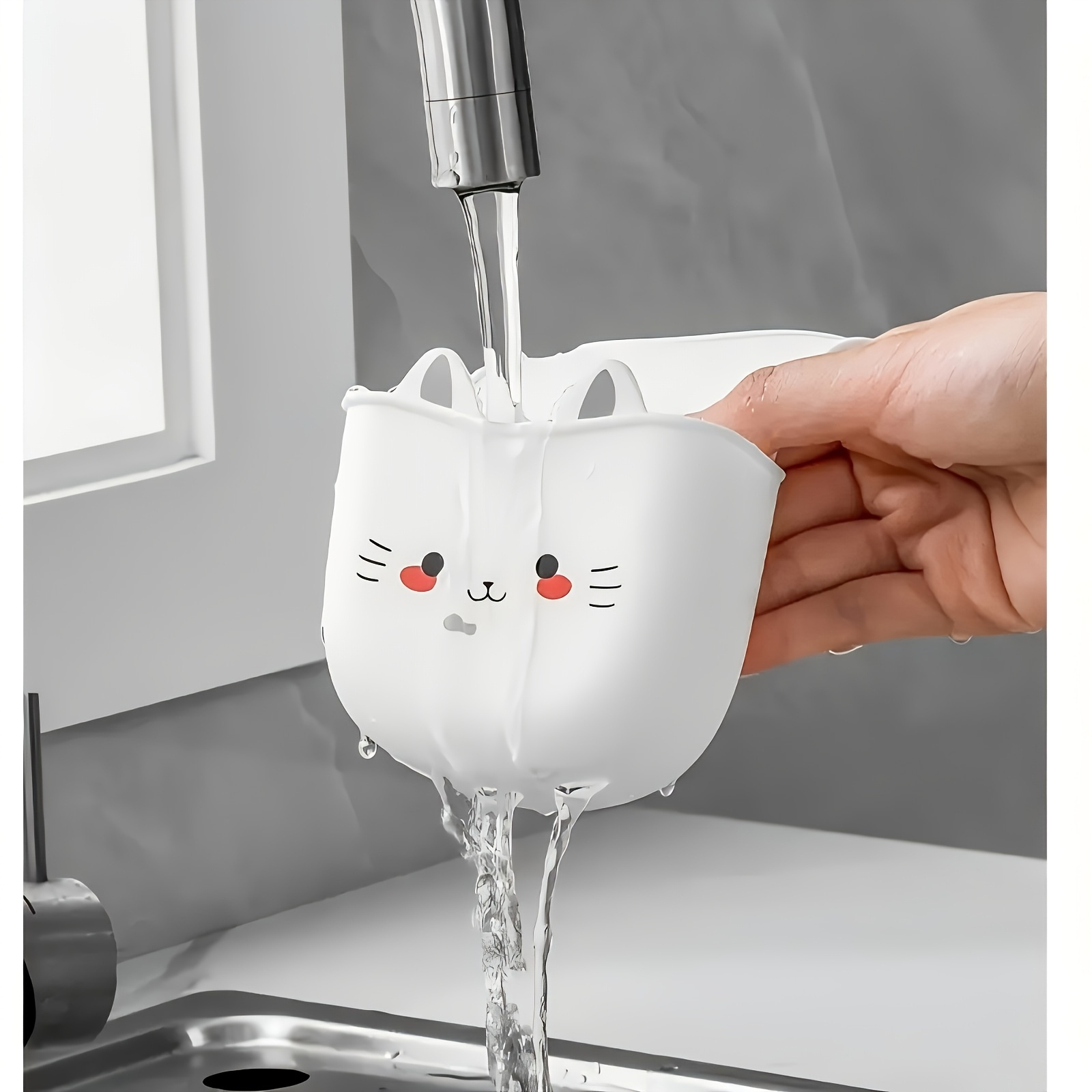 만화 고양이 바구니형 부드러운 버클 수도꼭지 스폰지 홀 - Silicone Tap Washer 리뷰 및 가격